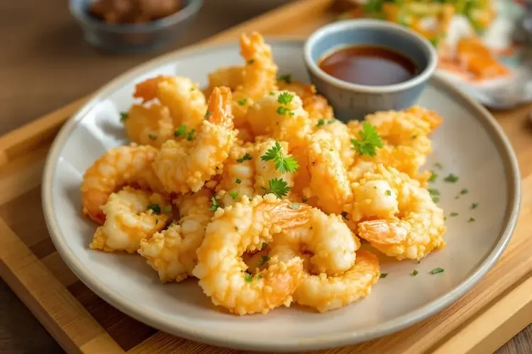 酥脆的天妇罗炸虾-色七影院美食日常